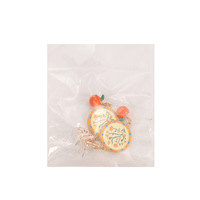 ZA Zomerse Frisse Schattige Geschilderde Bloem Oranje Hanger Pastorale Stijl Bloemige Fruit-Element Legering Dames Oorbellen Grensoverschrijdend