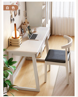 Bureau en bois massif, bureau d'ordinateur, bureau moderne simple en forme de L, bureau d'ordinateur nordique, chambre à coucher à la maison