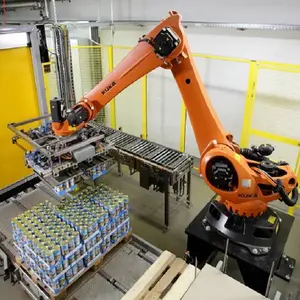 kuka automatic robot small palletizer for rice bag beverag crate feed palletizer