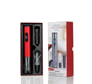 Best Selling On Hot Red Wine Opener Upgrade Rechargeable Electric Wine Opener Gift Set