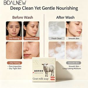<span class=keywords><strong>Savon</strong></span> Solide Artisanal au Lait de Chèvre OEM ODM Nettoyant en Profondeur Doux et Nourrissant pour Visage, Corps et Cheveux – Tout-en-un Naturel et Sain - Product Image 4