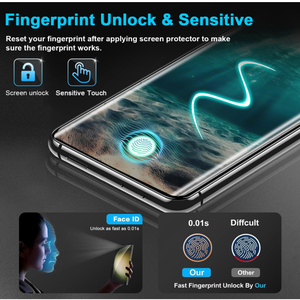 Déverrouillage par empreinte digitale clair pour Samsung 21/22/23/23 +/24 Plus/25/S25 <span class=keywords><strong>Ultra</strong></span> série accessoires de téléphone protecteur d'écran verre trempé - Product Image 4