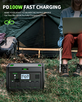 Station d'alimentation portable EBL Outdoor 36000 mAh, générateur 2400W, batterie Lifepo4, station d'alimentation solaire mobile 2400W pour la maison