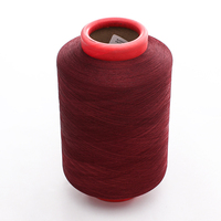 Fil de caoutchouc polyester élastique coloré 90%/75/75 fil de machine à coudre recyclé pour broderie et chaussettes