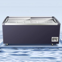 Congélateur coffre commercial Rebirth New 550~1200 litres à 2 portes avec panier, idéal pour la maison