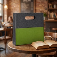 Sac fourre-tout en feutre écologique personnalisé avec logo pour les entreprises, les commerces de détail, les commandes en gros, design bicolore durable avec poignée, sac en feutre de qualité supérieure