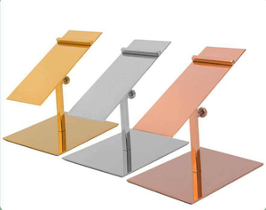 Adjustable Detachable Brushed Steel <b>Shoe</b> Riser <b>Stand</b> for Visual Merchandising Luxury Store & Showcase - Product Image 6