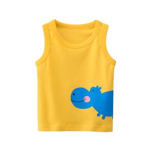 Nouveau été dessin animé enfants garçons imprimer chemise col rond sans manches débardeur pour enfants gilet - Product Image 3