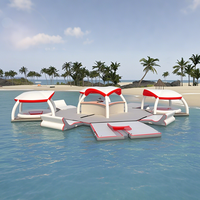 Plateforme aquatique gonflable flottante pour station balnéaire, plateforme gonflable, île flottante