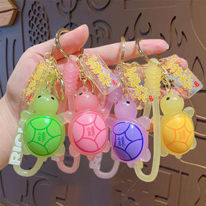 Exquis mignon petite tortue porte-clés sac à dos cadeau PVC petit pendentif voiture pendentif avec un motif animal - Product Image 1