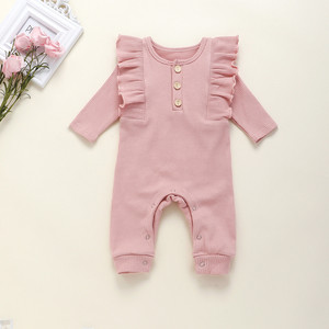 Ropa de Bebé en Oferta 2021, Mamelucos de Manga Larga para Otoño, Mameluco de Algodón 100% Acanalado, Mono para Bebés, Mamelucos para Niñas - Product Image 2