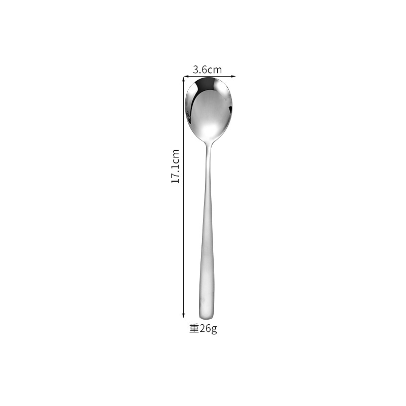 Estilo coreano No.3 cucharas - plata