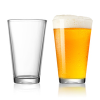 Moderne 16oz Highball Eau Classique Bière Sodas Boissons Froides Pinte Verres Ensemble Restaurant Verrerie Tasses En Verre Gobelets