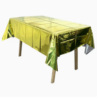 Nappe de table jetable en plastique rose bonbon de luxe, imperméable, pour banquet, pour usage domestique