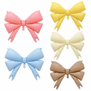 Globos de Aluminio en Forma de Moño Mate al por Mayor, Color Pastel Macarrón Rosa, Amarillo, Marfil, Azul, <span class=keywords><strong>Café</strong></span> - Product Image 1