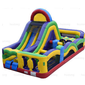 Parcours d'obstacles gonflable avec toboggan Combo Bouncy Castle Run Game - Product Image 1