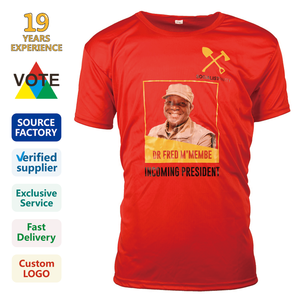 T-shirts en polyester pour campagnes électorales en Zambie et en Éthiopie, fabrication directe, conception sur mesure - Product Image 2