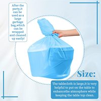 Bonnettes jetables imperméables et résistantes à l'huile en PEVA/PE/PP, personnalisables, à motif uni, non toxiques, modernes, pour événements et repas, bleu marine, faites à la main, KS