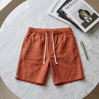 Short de bain vintage pour homme, taille mi-haute, en tissu tissé imperméable, élasthanne/polyester, séchage rapide, avec taille élastique