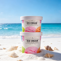 Gobelet à glace en papier kraft à paroi simple, imprimé sur mesure, écologique, jetable, prix direct usine, pour emballage alimentaire