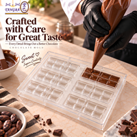 Moule à chocolat personnalisé Tangba, 6 cavités, texture élégante, barre de 40g, OEM ODM pour chocolaterie, boulangerie, pâtisserie, confiserie