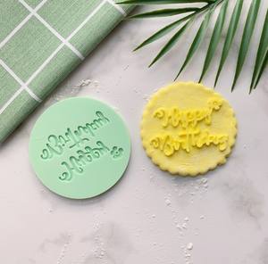 Moule à embosser en acrylique pour biscuits, motif <span class=keywords><strong>Joyeux</strong></span> <span class=keywords><strong>Anniversaire</strong></span>, <span class=keywords><strong>pochoir</strong></span> à gâteau, moule à fondant, glaçage, biscuits, fournitures de pâtisserie, outils de décoration de gâteaux - Product Image 6