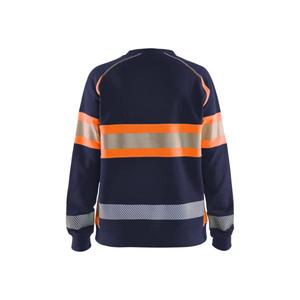BLAKLADER - 340911588953XS Sweat-shirt haute visibilité pour femme Bleu marine/Orange-EAN 7330509856291 HI-VIS WORKWEAR - Product Image 2