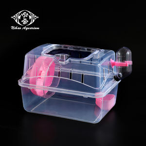 Mini taille acrylique transparente en plastique pet hamster cages pour petits animaux - Product Image 1