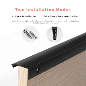Zuogang Custom Modern <strong>Aluminum</strong> Hidden Drawer Cabinet <strong>Handles</strong> Furniture Thick Cupboard Finger Edge Pull Door <strong>Handle</strong>