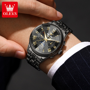 OLEVS 7113 Orologio Meccanico Automatico di Lusso Sportivo in Acciaio Inossidabile con Fasi Lunari, Luminoso e Impermeabile per Uomo - Product Image 4