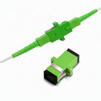 Câble de brassage fibre optique blindé OS2 SC APC monomode simplex 9/125µm 20m pour réseau Internet FTTH