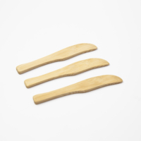 Ensemble de couverts en bambou minimaliste jetables pour le camping, avec couteau, fourchette et cuillère, pour pique-nique, grillades et repas en plein air