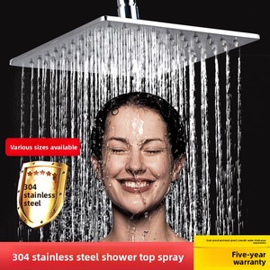 <span class=keywords><strong>Soffione</strong></span> doccia quadrato moderno cromato in acciaio inossidabile 304, sottile, da 6 pollici, in metallo, ad alta pressione - Product Image 4