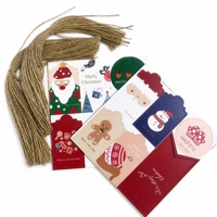 50 étiquettes cadeaux de Noël en papier personnalisées avec cordon et motifs festifs