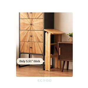 Escabeau en bambou naturel à 3 marches, pliable, antidérapant, multifonctionnel, moderne, écologique, durable et léger - Product Image 4