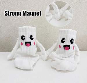 Aniversário Natal Valentim Presentes Sorriso Rosto Designer Magnético Meias Engraçadas para Adultos Crianças Adolescente - Product Image 5