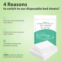 Vente en gros de draps de lit jetables, taies d'oreiller, ensemble de draps de voyage simples et respirants, ensemble de draps de lit pour hôtel