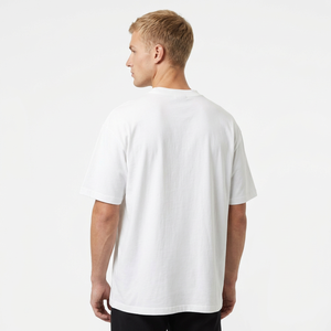 T-shirt en coton blanc à manches courtes et col rond pour homme avec motif imprimé Casino, coupe décontractée, logo sur le devant - Product Image 3
