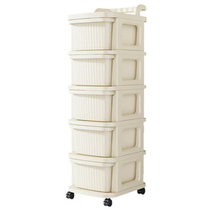 <b>Plastic</b> <b>Storage</b> <b>Drawer</b> Cart <b>5</b> Tier Mobile Organizer For Toys Food Stationery Home Bedroom Living Room - Product Image 5
