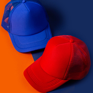 Personalizzato ricamato con Logo stampa camionisti tappi 5 pannelli maglia cappello e maglia schiuma cappellini cappellini da camionista Baseball bianco sublimazione - Product Image 2