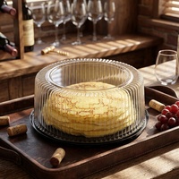 Contenants jetables en PET pour desserts, emballages pour cheesecake, boîtes à gâteaux rondes en plastique de 10 pouces pour emporter