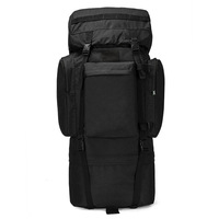Sac à dos tactique de randonnée grande capacité 56-75L, fermeture éclair, en tissu Oxford respirant et imperméable pour le trekking et les voyages en extérieur