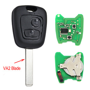 Télécommande porte-clés 2 boutons 433MHz avec puce ID46 électrique pour ancienne <span class=keywords><strong>Peugeot</strong></span> <span class=keywords><strong>307</strong></span> lame VA2 non coupée - Product Image 1