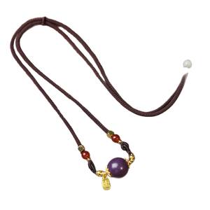 Фиолетовые ароматические бусины Ци Дунлай Путянь, натуральные, для ключичной цепочки, пяти элементов, ароматерапия, на шею, травяная медицина - Product Image 1