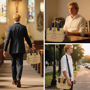 Chiến Thuật Kinh Thánh Lớn Bìa Cho Nam Giới Hai Lớp Kinh Thánh Túi Với Có Thể Tháo Rời Cuốn Sách Mang Trường Hợp Nhà Thờ Trường Hợp Với Xử Lý - Product Image 2