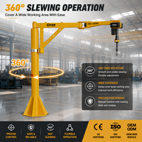 Grue à flèche cantilever électrique légère de 100 kg à bras articulé, rotation à 360 degrés, équipement de levage intelligent pour atelier