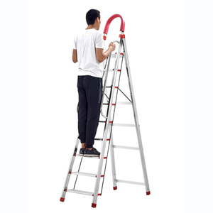 Aluminum Alloy Foldable A Frame Step <b>Ladder</b> Portable Household Lightweight Folding Safety Climbing <b>Ladder</b> - Product Image 2