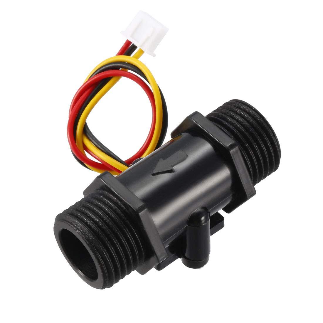 YF-S201C G1/2 Inch Water Flow Sensor Food-Grade Switch Hall  Flowmeter Fluid Meter Counter 1-30L/Min 5-15V  Black