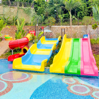 Toboggan aquatique durable en fibre de verre certifié CE EN1176, idéal pour le développement immobilier, intérieur et extérieur