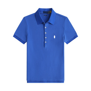 T-shirt transfrontalier pour femme, à manches courtes, cinq boutons, avec logo cheval brodé - Product Image 2